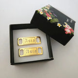 Personalized Name Bar Shoe-buckle Stainless Steel Buckie Engrave BFF