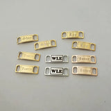 Personalized Name Bar Shoe-buckle Stainless Steel Buckie Engrave BFF