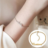 Personalized Name Bracelet Adjustable 18K Stainless Steel Jewelry