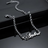 Personalized Name Bracelet Adjustable 18K Plated Stainless Steel Jewelry