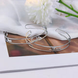 Personalized Name Bracelet Adjustable Stainless Steel Punk Bracelet