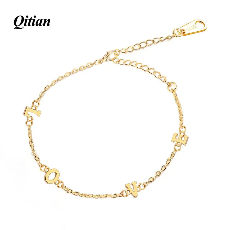 Custom Stainless Steel Name Bracelet & Anklet for Women