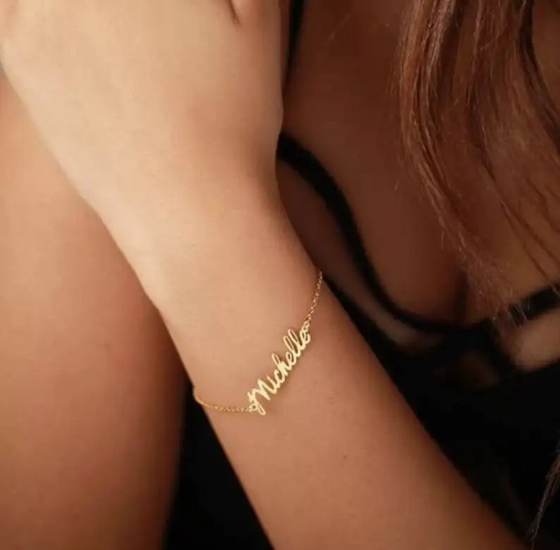 Personalized Name Bracelet, Anklet, Your Name, Dainty Bracelet