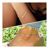 Personalized Name Bracelet, Anklet, Your Name, Dainty Bracelet