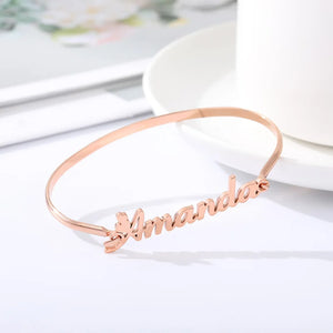 Personalized Name Bracelet Bridesmaid Gift Bracelet Cuff Couple Bracelet
