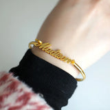 Personalized Name Bracelet Bridesmaid Gift Bracelet Cuff Couple Bracelet