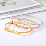 Personalized Name Bracelet Bridesmaid Gift Bracelet Cuff Couple Bracelet