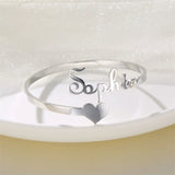 Personalized Heart Name Bracelet - Stainless Steel Name Charms
