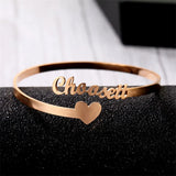 Personalized Name Stainless Steel Bracelet with Love Nameplate