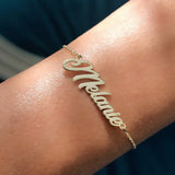 Personalized Name Initial Bracelet Dainty Custom Handwrite Letter Bracelet