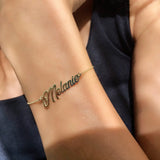 Personalized Name Initial Bracelet Dainty Custom Handwrite Letter Bracelet