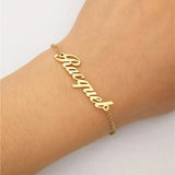 Personalized Name Bracelet Women Old English Arabic Chain Bracelets