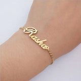 Personalized Name Bracelet Women Old English Arabic Chain Bracelets