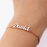 Personalized Name Bracelet Women Old English Arabic Chain Bracelets