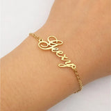 Personalized Name Bracelet Women Old English Arabic Chain Bracelets