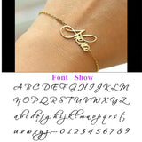 Personalized Name Bracelet Women Old English Arabic Chain Bracelets