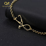Personalized Name Bracelet Stethoscope Charm Bracelet Stainless Steel