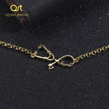 Personalized Name Bracelet Stethoscope Charm Bracelet Stainless Steel