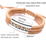 Personalized Name Bracelet 925 Sterling Silver Bangle