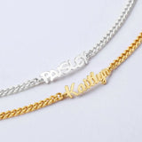 Custom Stainless Steel Name Bracelet Cuban Chain Bracelet