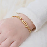 Custom Stainless Steel Name Bracelet Cuban Chain Bracelet