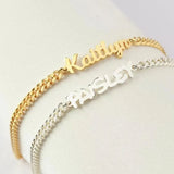 Custom Stainless Steel Name Bracelet Cuban Chain Bracelet