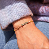 Enamel Name Bracelet Bangle - Personalized Chain Jewelry Gift