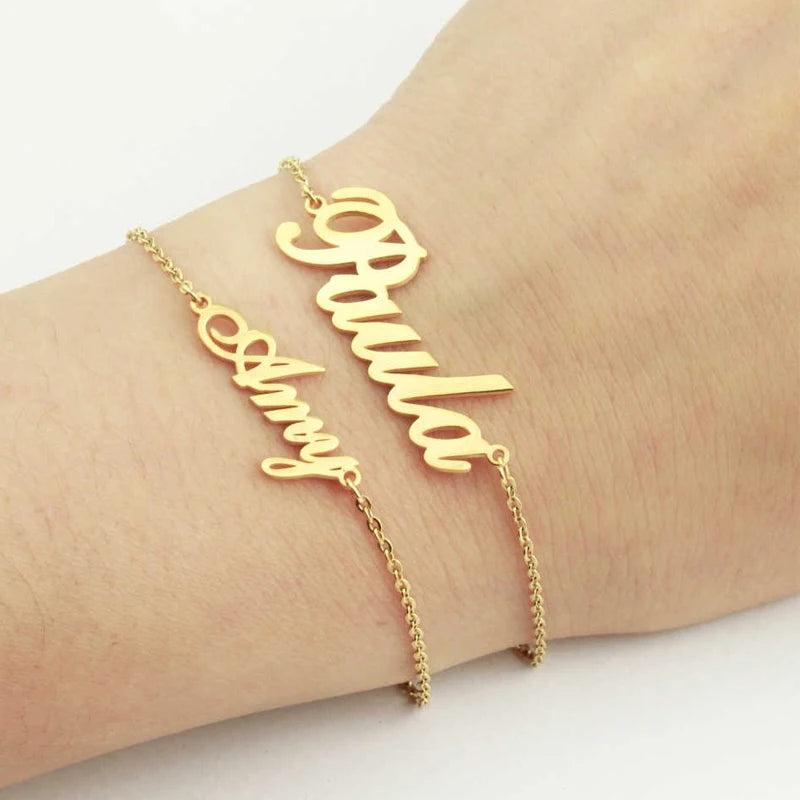Personalized Name Bracelet For Women Stainless Steel Names Bracelets