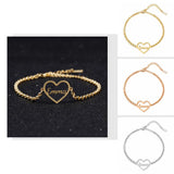 Heart Nameplate Bracelets for Couple Stainless Steel Jewelry