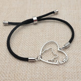 Personalized Kitty Cat Name Bracelet Rope Bangle Men Women Gift Pet