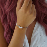Personalized Stainless Steel Name Bracelet, Couple Gift, Bridesmaid Bracelet