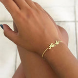 Personalized Stainless Steel Name Bracelet, Couple Gift, Bridesmaid Bracelet
