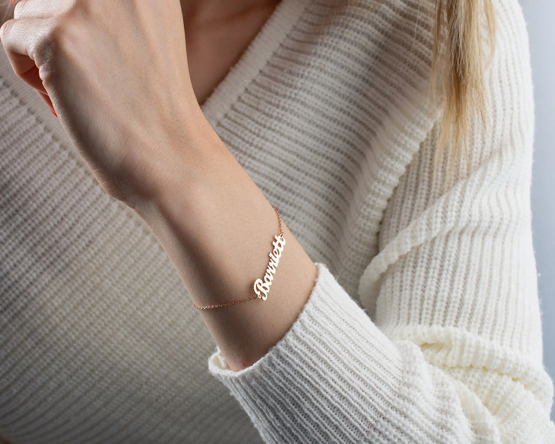 Custom Steel Name Bracelet - Women