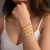 Personalized Name Bracelet Stainless Steel Pendant Bracelet