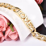 Custom Name Bracelet with Cuban Link Chain Stainless Steel Charms