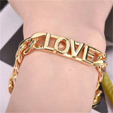 Custom Name Bracelet with Cuban Link Chain Stainless Steel Charms