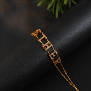 Personalized Name Bracelet Micro Pave CZ Charm Bracelets