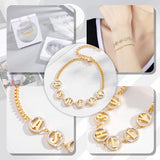 Zircon Letter Bracelet Stainless Steel Jewelry For Women