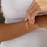 Personalized Name Bracelet for Mom Stainless Steel Letters Wrist Chain