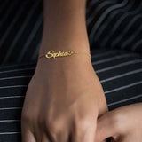 Personalized Name Bracelet for Women - Custom Heart Charm Jewelry