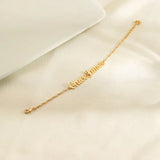 Personalized Twist Chain Name Bracelet, Double Name Anklet