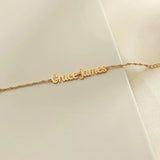 Personalized Twist Chain Name Bracelet, Double Name Anklet