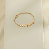 Personalized Twist Chain Name Bracelet, Double Name Anklet