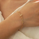 Personalized Twist Chain Name Bracelet, Double Name Anklet