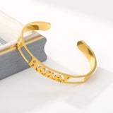 Custom Name Bracelets Stainless Steel Bangle For Women
