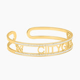 Custom Name Bracelet Diamond Butterfly Bangle Zircon Jewelry for Women