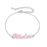 Personalized Name Bracelets 18K Letter Chain Bangle