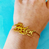 Personalized Name Bracelets Stainless Steel Chain Jewelry