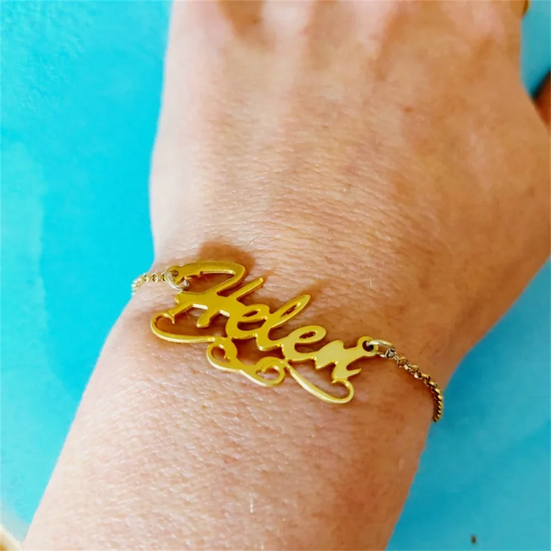 Personalized Name Bracelets Stainless Steel Chain Jewelry