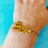 Personalized Name Bracelets Stainless Steel Chain Jewelry